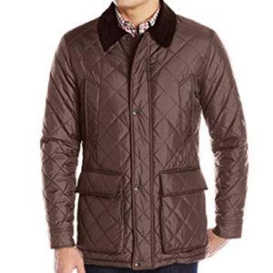 Cole Hann quilted elbow-patch jacket - Size XL